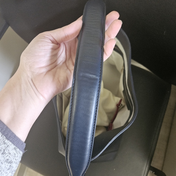 Aspinal of London Leather Shoulder Bag Navy LIKE NEW W/ DUSTBAG - Picture 5 of 14